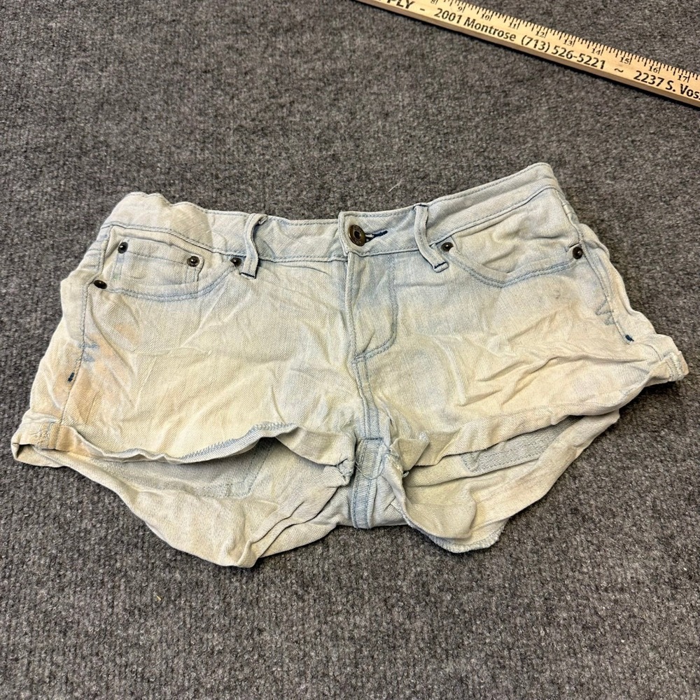 Bullhead Denim Shorts Womens Size 3 Light Wash Stretch Low Rise Casual Fair